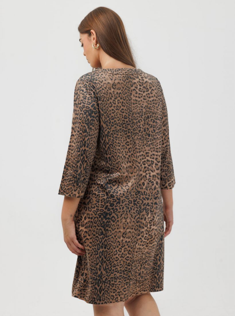 JUMP & ONOT,279.9000,שמלה דמוי זמש מנומרת,in-stock