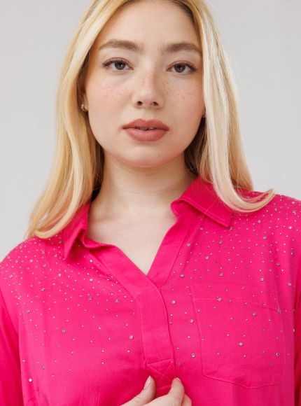 JUMP & ONOT,199.9000,חולצה ניטים שילוב בדים פרומו,{quantity_and_stock_status}