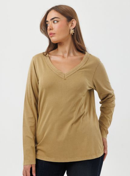 JUMP & ONOT,129.9000,חולצת BASIC עם מפתח V,{quantity_and_stock_status}