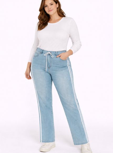 JUMP & ONOT,329.9000,גינס WIDE פסי צד עם שרוך,{quantity_and_stock_status}