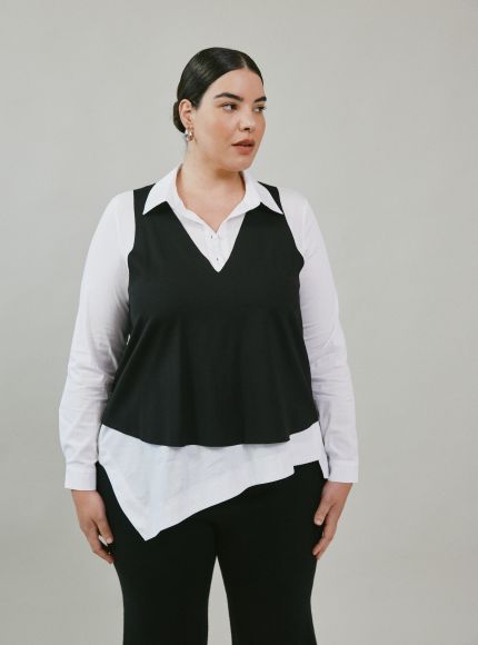 JUMP & ONOT,279.9000,טוניקה מכופתרת שילוב וסט,{quantity_and_stock_status}